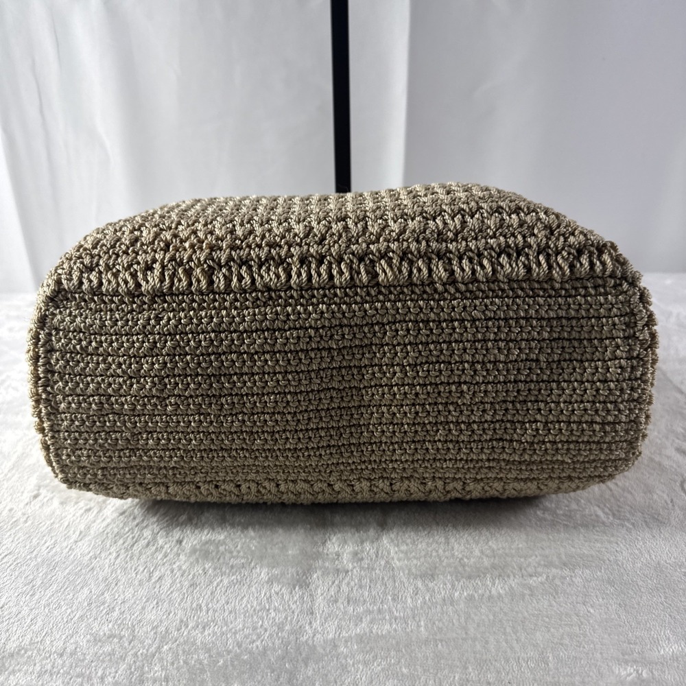 The Sak Crochet Tan Shoulder Bag With Zip Top - Picture 5 of 7